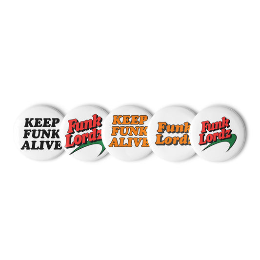 Set of Funk Lordz pin buttons